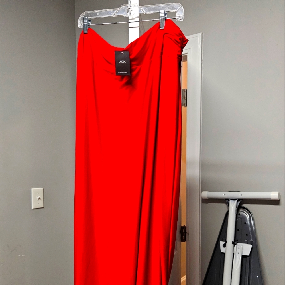 Lux Red Women's Maxi Skirt